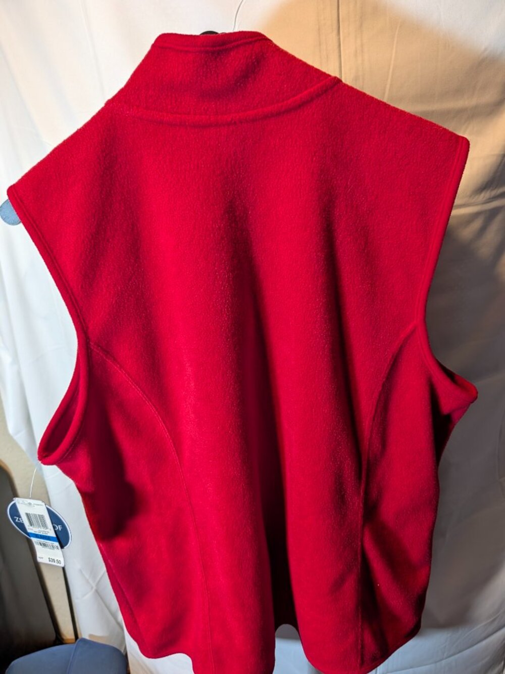 Karen Scott Sport Vest Womens XL Red Fleece Full Zip Zeroproof Pockets NWT - Picture 2 of 7